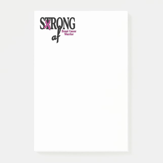 STRONG af... Breast Cancer Post-it Block (Framsida)