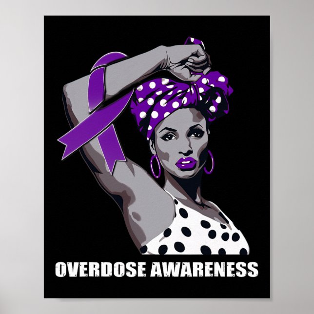 Strong Afro Mom Overdose Awareness  Poster (Framsidan)