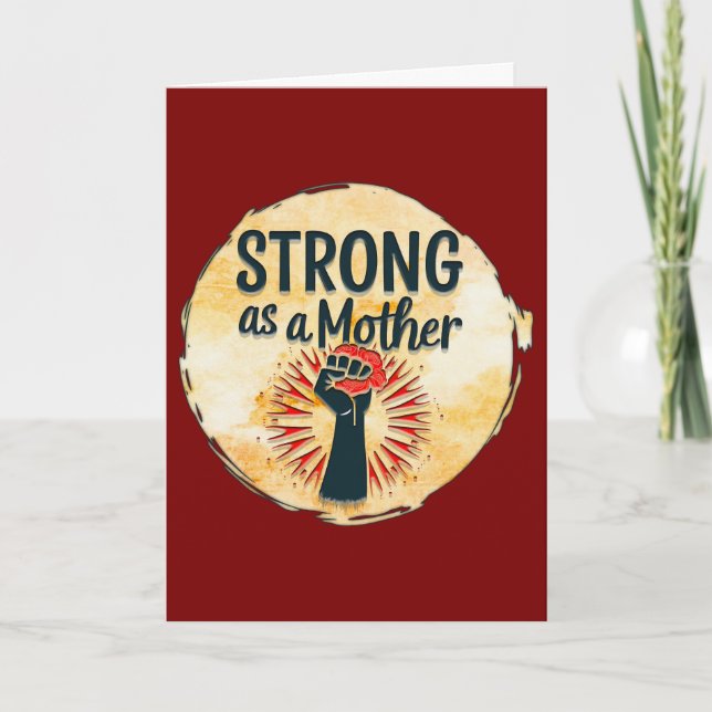 Strong as a Mother – Feminine Power Design Kort (Framsida)