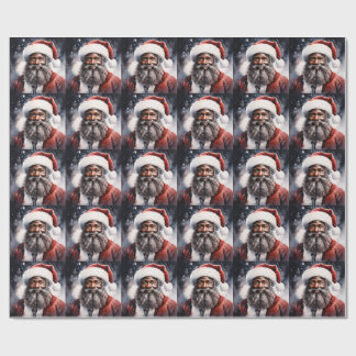 Strong Black Santa Melanin Chrismas Claus Men Presentpapper