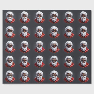 Strong Black Santa Melanin Chrismas Claus Men Presentpapper