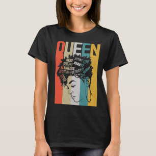 Strong Black Woman Queen African Afro Melanin Hair T Shirt