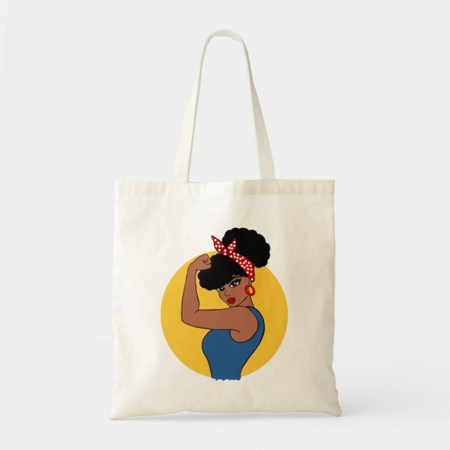 Strong Black Woman Tote Bag Tygkasse (Framsidan)