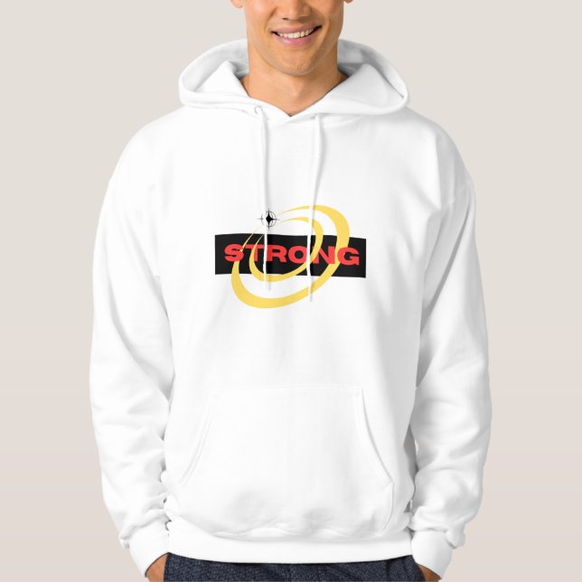 Strong – built with courage design  hoodie (Framsida)