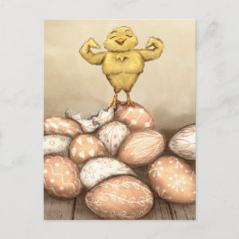 Strong Chick Card Vykort