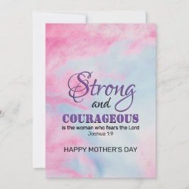 STRONG COURAGEOUS Christian Mors dag Julkort