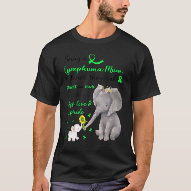 Strong Elephant Lymphoma Mamma två gånger om Kärle T Shirt (Framsida)