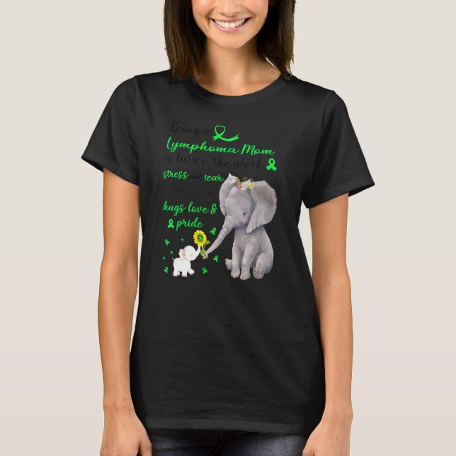 Strong Elephant Lymphoma Mamma två gånger om Kärle T Shirt (Framsida)