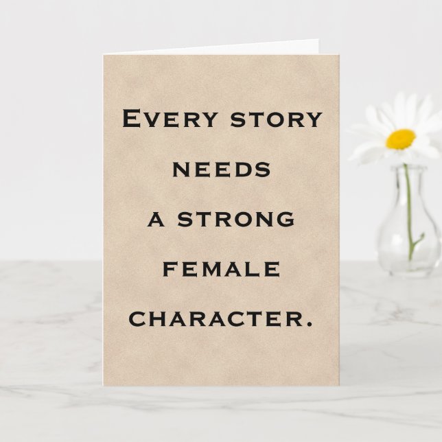 Strong Female Character Role Model Mother's Day Kort (Liten växt)
