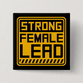 Strong Female Lead Feminist Empowerment Quote Logo Knapp