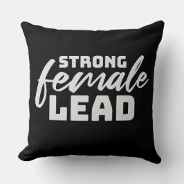 Strong Female Lead Feminist Empowerment Quote Logo Kudde