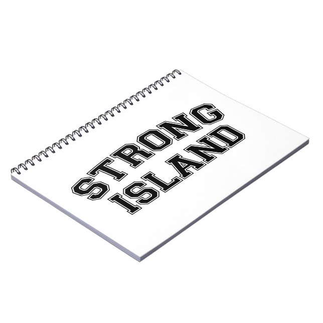 Strong Island, NYC, USA Anteckningsbok Med Spiral (Vänstra Sidan)
