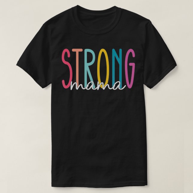 Strong Mamma Mamma Workout Gym Gift for Women T Shirt (Design framsida)