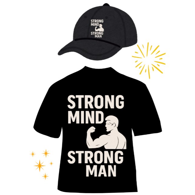Strong Mind Strong Man T Shirt (Skapare uppladdad)