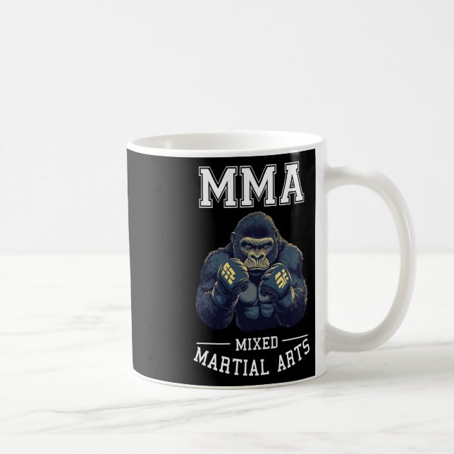 Strong Mma Gorilla - Thai Boxing Cage Fighting Kaffemugg (Höger)