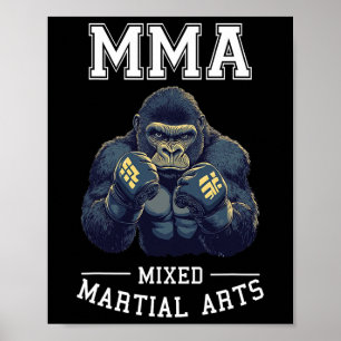Strong Mma Gorilla - Thai Boxing Cage Fighting Poster