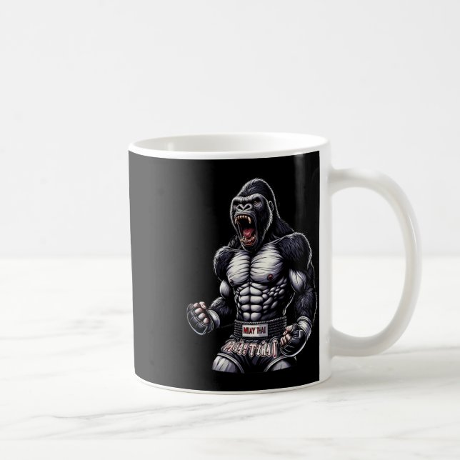 Strong Muay Thai Gorilla - Thai Boxing and Fightin Kaffemugg (Höger)