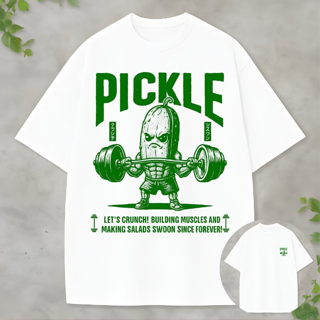 Strong Pickle Bodybuilder Graphic Funny Fitness T Shirt (Skapare uppladdad)