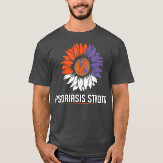 Strong Psoriasis Warrior Ribbon Support Psoriasis T Shirt