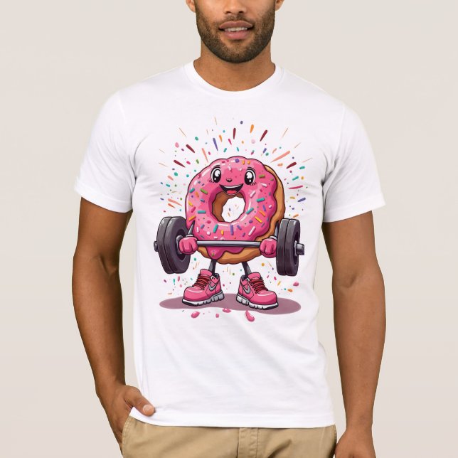 Strong, Sweet & Sprinkled – Funny Donut Gym T-Shir T Shirt (Framsida)