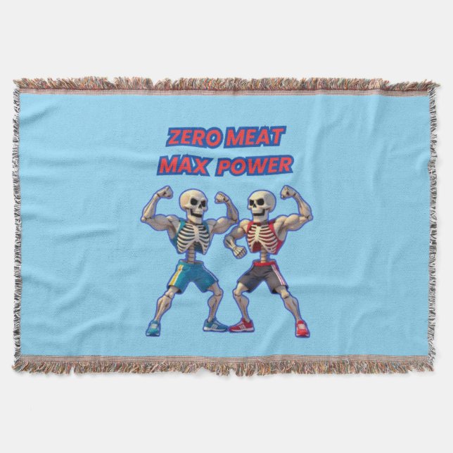 Strong to the Bone – Funny Skeleton Muscle Design Filt (Framsidan)