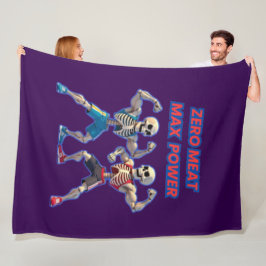 Strong to the Bone – Funny Skeleton Muscle Design Fleecefilt