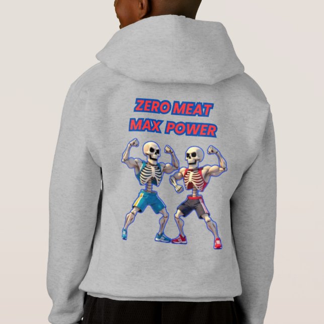 Strong to the Bone – Funny Skeleton Muscle Design T Shirt (Baksida)