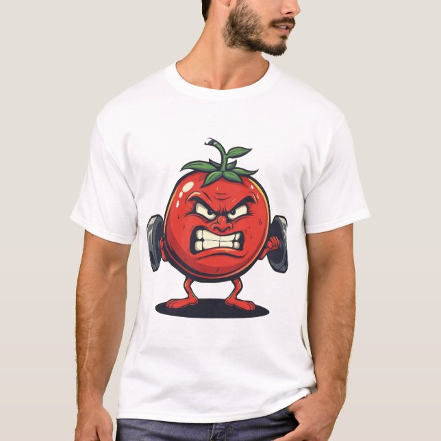 Strong Tomato: Fitness med en Twist T Shirt (Framsida)