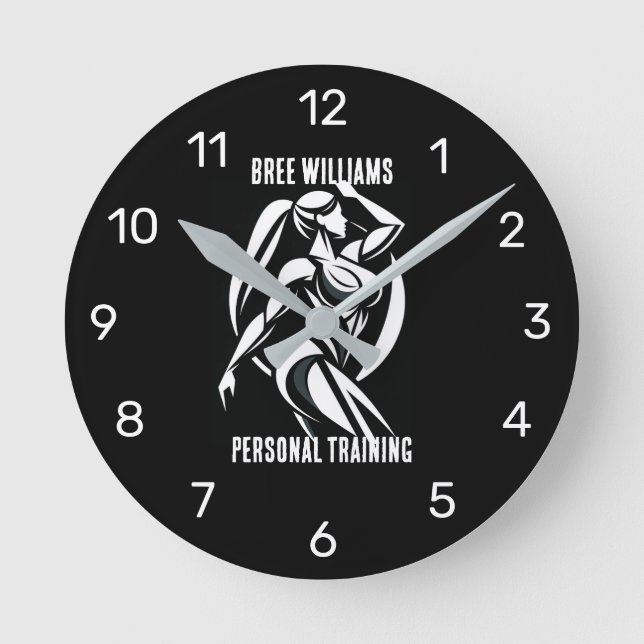 Strong Woman Fitness Personal Training Minimalist Rund Klocka (Framsida)