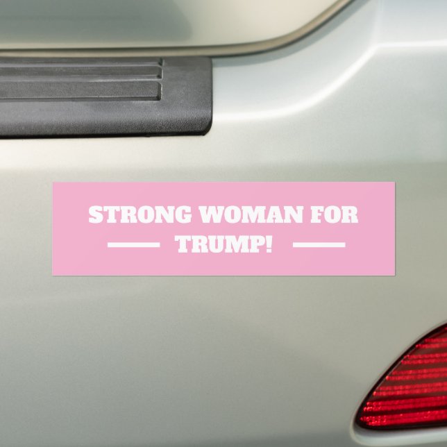 Strong woman for Trump! Bildekal (På Bil)