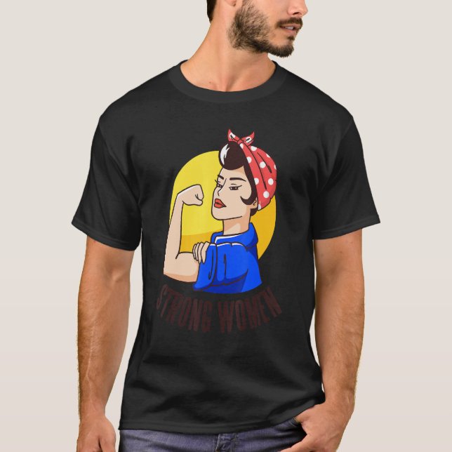 strong women power t shirt (Framsida)