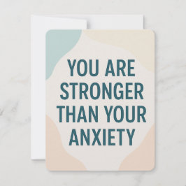 Stronger Than Anxiety – Motivational Card Inbjudningar
