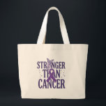 Stronger Than Cancer Inspirational   Jumbo Tygkasse<br><div class="desc">Stronger Than Cancer InspirationalTote Bags – Hope & Courage Awareness Design Show strength, courage, and hope with this **Stronger Than Cancer inspirational design**. Created to honor fighters, survivors, and supporters, this powerful message reminds everyone that courage and hope can overcome even the toughest battles. Featuring a clean and uplifting design...</div>
