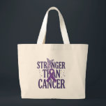 Stronger Than Cancer Inspirational   Jumbo Tygkasse<br><div class="desc">Stronger Than Cancer InspirationalTote Bags – Hope & Courage Awareness Design Show strength, courage, and hope with this **Stronger Than Cancer inspirational design**. Created to honor fighters, survivors, and supporters, this powerful message reminds everyone that courage and hope can overcome even the toughest battles. Featuring a clean and uplifting design...</div>
