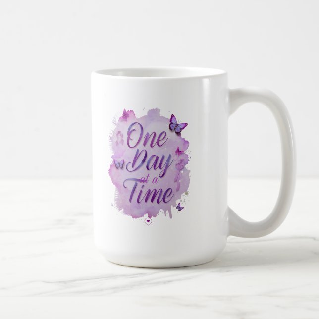 Stronger Than Cancer Inspirational Mug – Hope & En Kaffemugg (Höger)