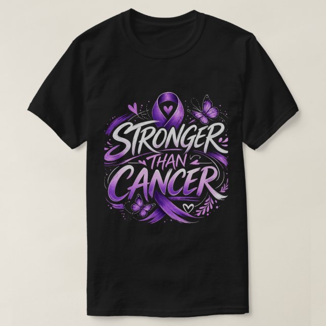 Stronger Than Cancer T-Shirt (Design framsida)