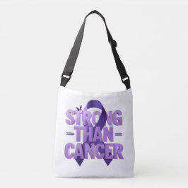 Stronger Than Cancer Tote Bag | Cancer Awareness P Axelväska