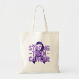 Stronger Than Cancer Tote Bag | Cancer Awareness P Tygkasse