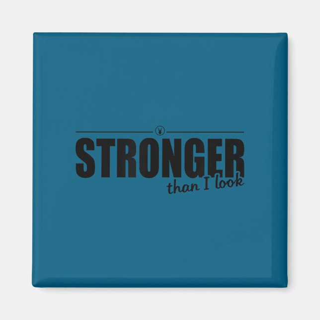 Stronger Than I Look D374 Gym Shirt _ Workout _ Mo Magnet (Framsidan)