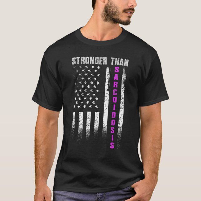 Stronger Than Sarcoidosis Patriotic Sarcoidosis Aw T Shirt (Framsida)