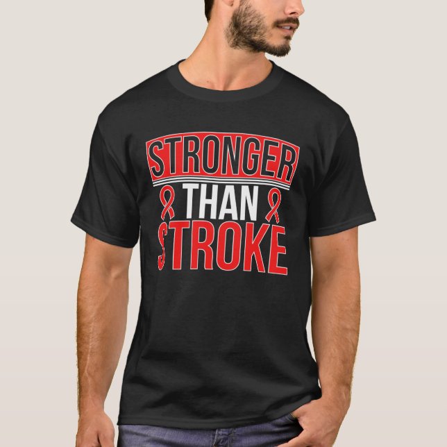 Stronger Than Stroke Survivor Stroke Awareness T Shirt (Framsida)
