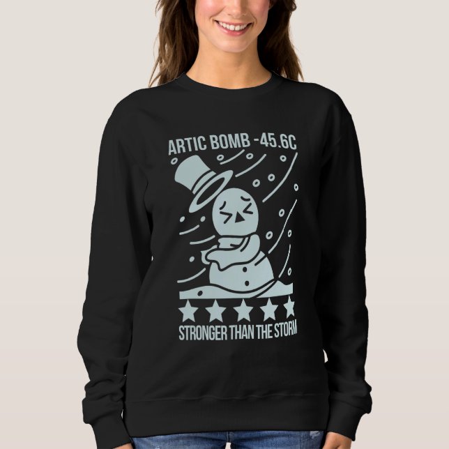 Stronger Than The Storm, Arctic Cyclone -45.6 Souv T Shirt (Framsida)