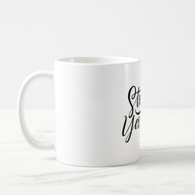 stronger then yesterday  kaffemugg (Vänster)