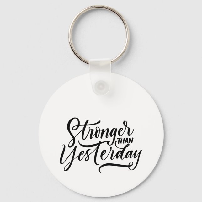 stronger then yesterday  nyckelring (Framsida)