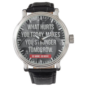 STRONGER TOMORROW - "Body byggnad" Motivering Armbandsur