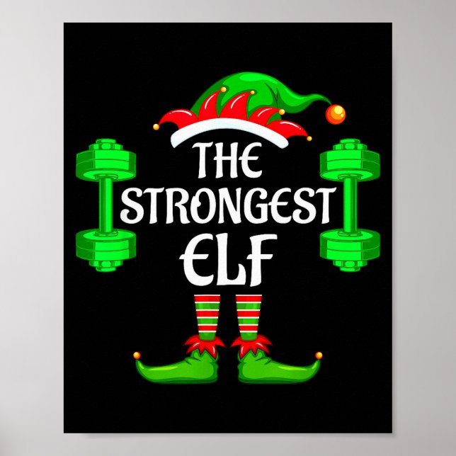 Strongest Elf Matching Family Group Christmas Part Poster (Framsidan)