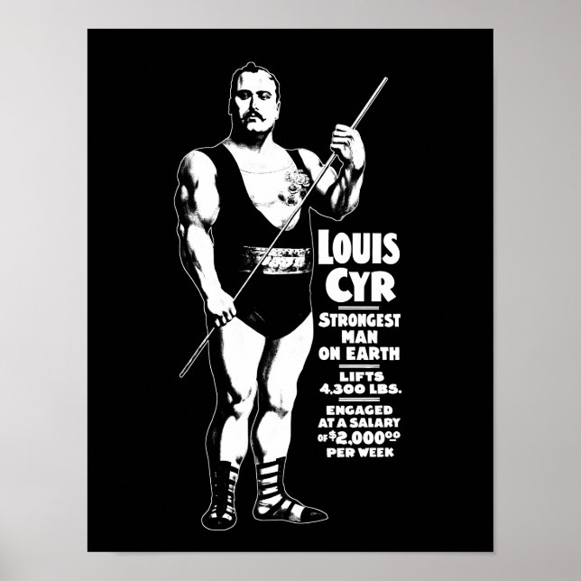 Strongest man på jorden - Louis Cyr - Strongman Poster (Framsidan)