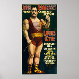 Strongest man på jorden - Vintage Strongman Poster