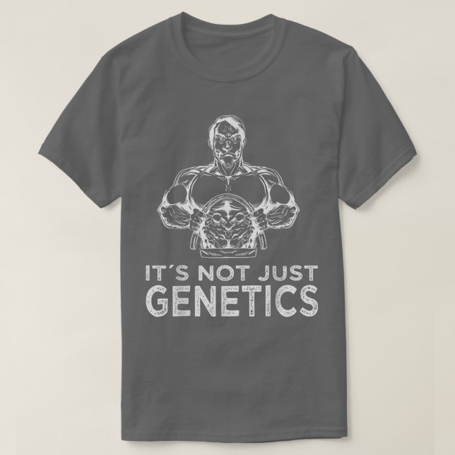 Strongman är inte bara ellyftare för genetik t shirt (Design framsida)