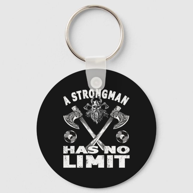 Strongman har ingen begränsad viktutbildning i Sak Nyckelring (Framsida)